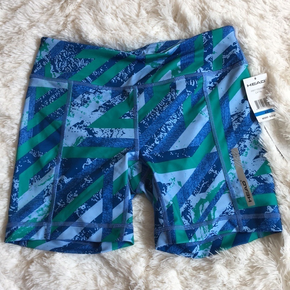 NWT HEAD Blue Print 3” Running Shorts Size XS